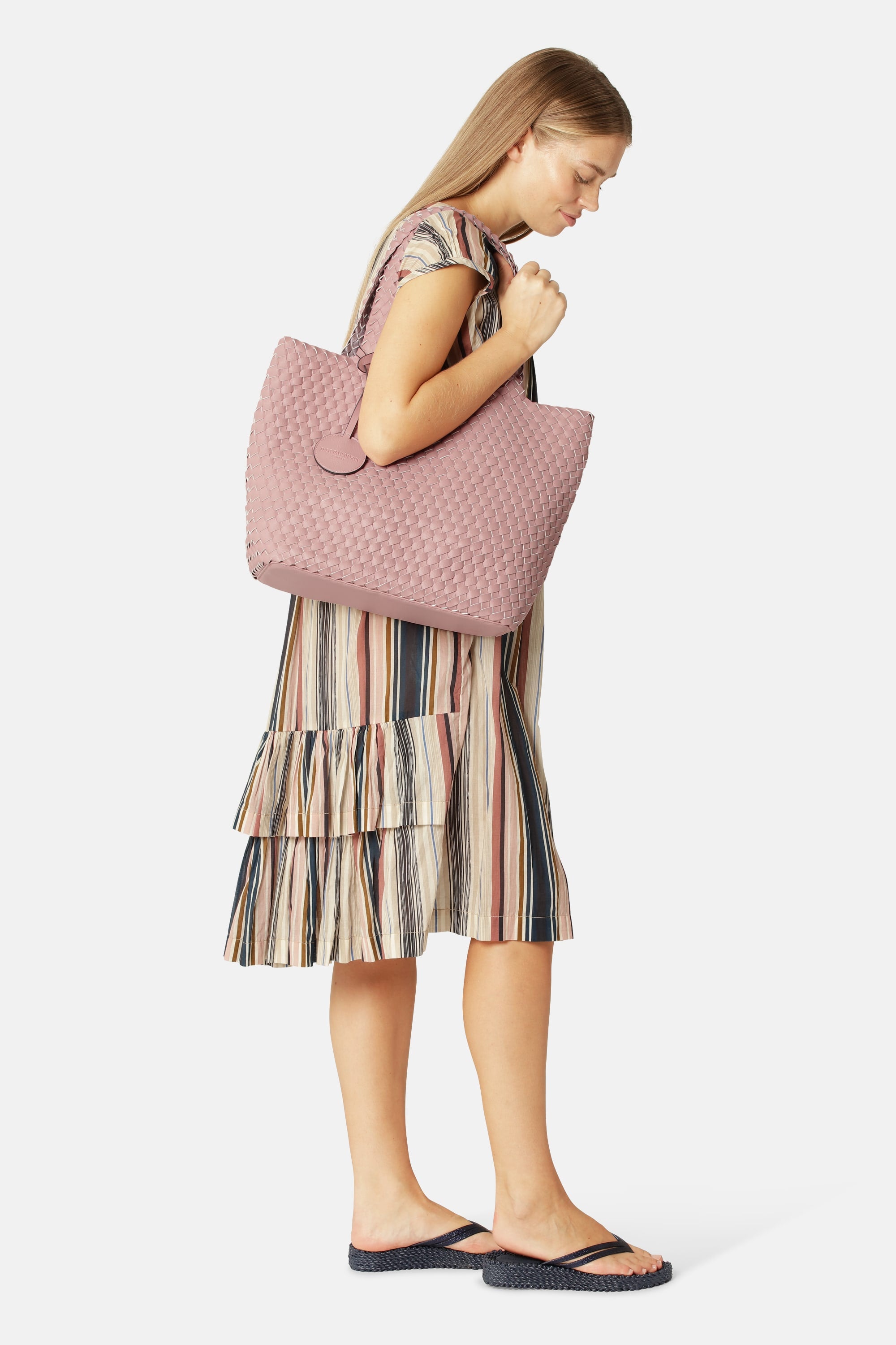 Tote Bag Geflochten - Adobe Rose Lotus